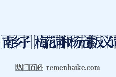 南乡子·梅花词和杨元素反义词是什么意思的图片